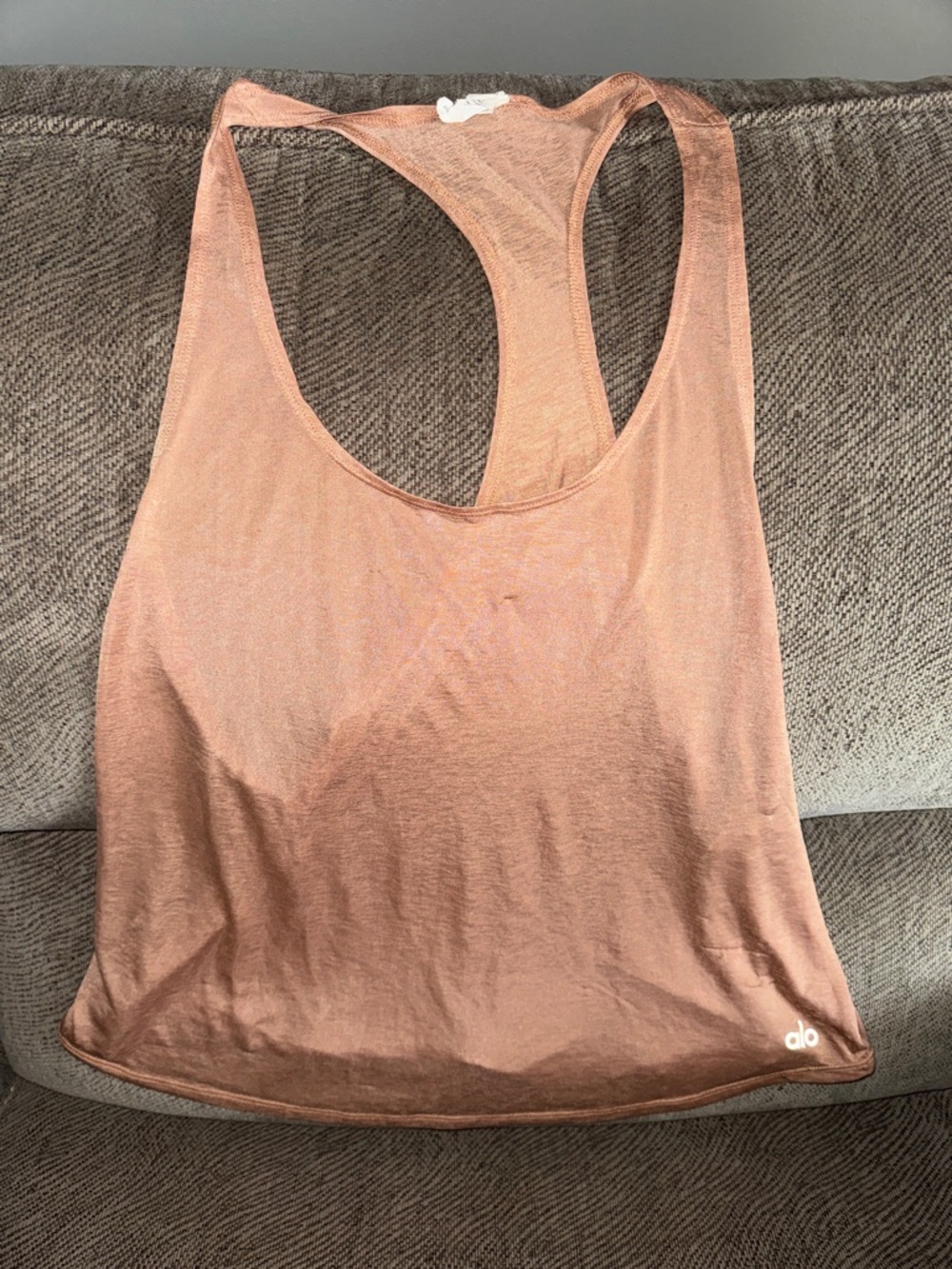 Alo yoga flaw Racerback Tank Top in Dusty Rose brown